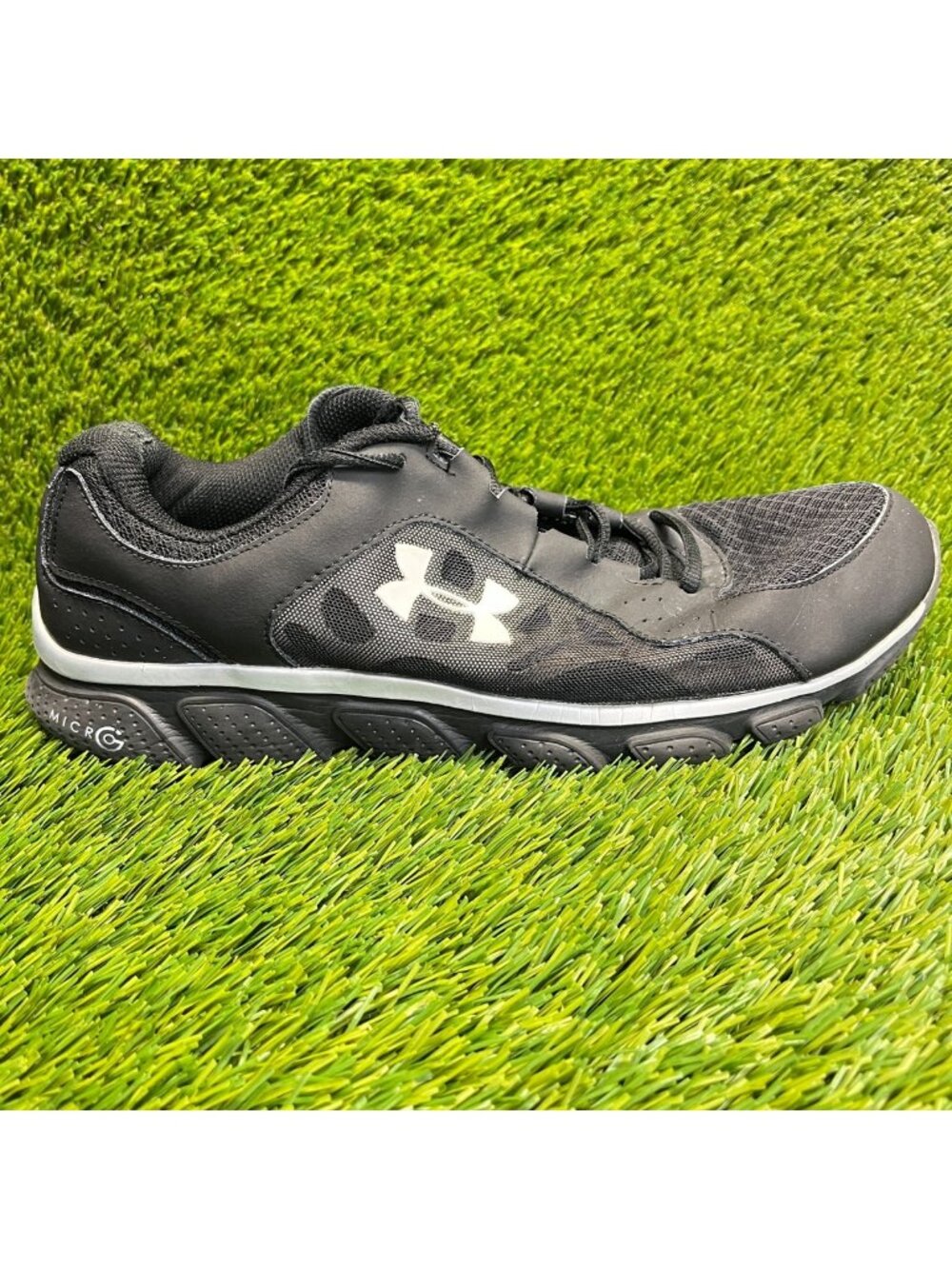 Under Armour Micro G Assert 6 Mens Size 11 Black Running Walking Shoes Sneakers‎